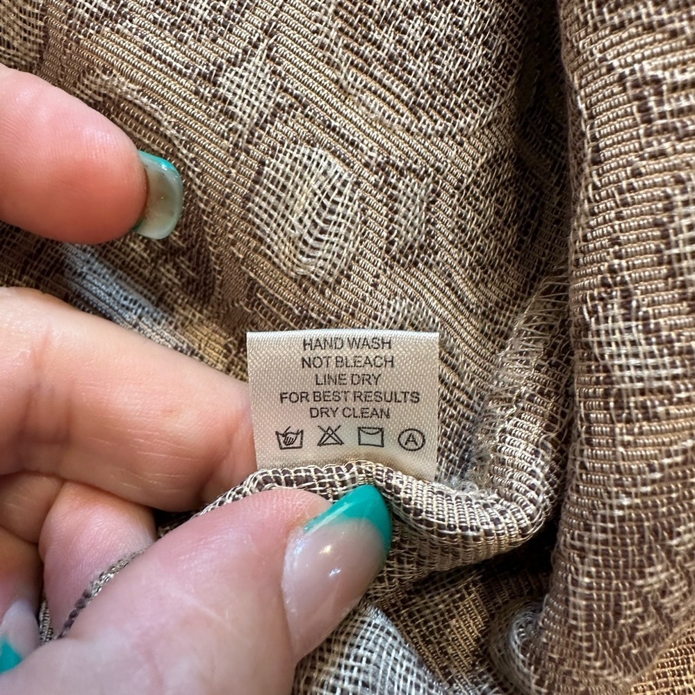Erin by Erin London Jacket | Taupe Circle Print Textured Zip Front | Size PL - Picture 9 of 10